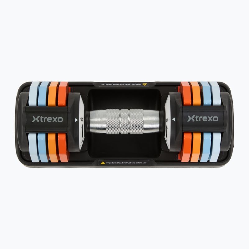 XTREXO adjustable dumbbell set 2 x 5 kg multicolour 3