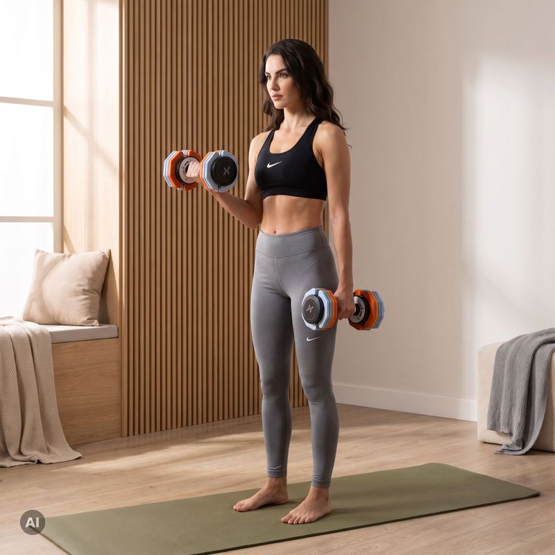 XTREXO adjustable dumbbell set 2 x 5 kg multicolour 14