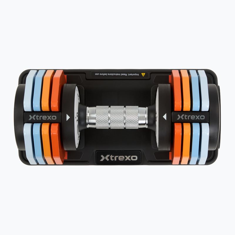 XTREXO adjustable dumbbell set 2 x 10 kg multicolour 3