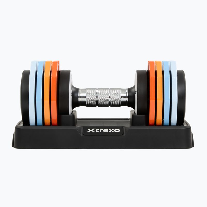 XTREXO adjustable dumbbell set 2 x 10 kg multicolour 4