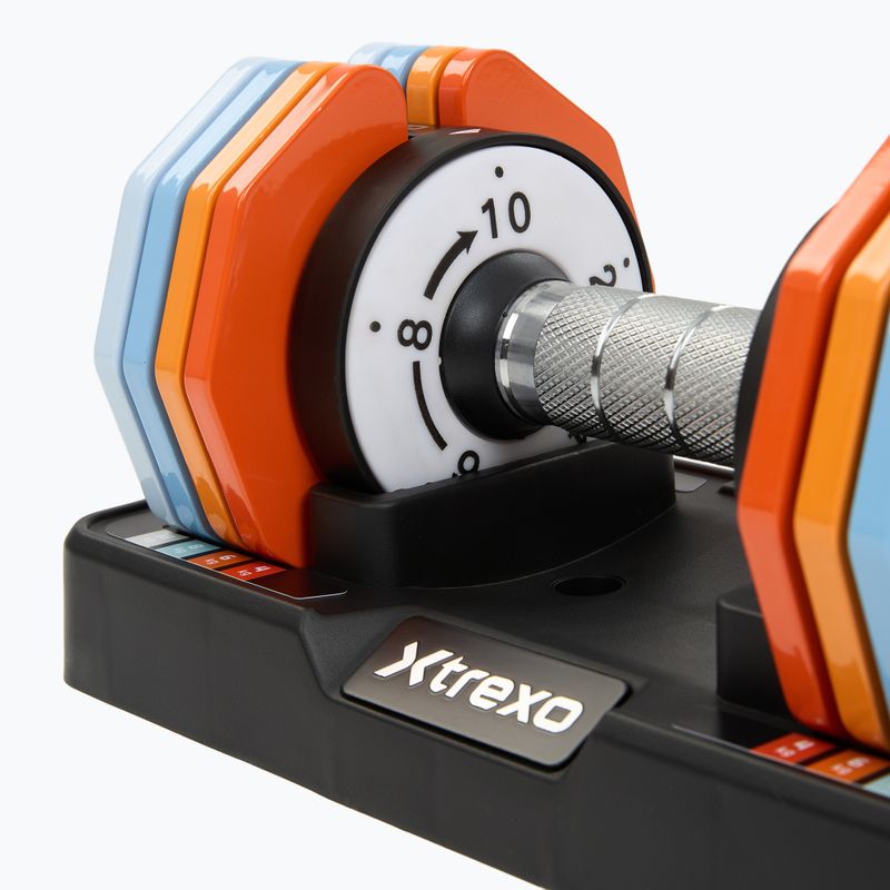 XTREXO adjustable dumbbell set 2 x 10 kg multicolour 5