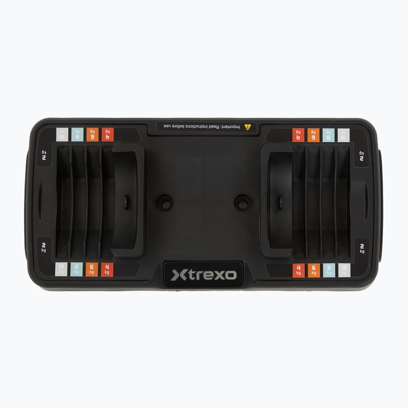 XTREXO adjustable dumbbell set 2 x 10 kg multicolour 7