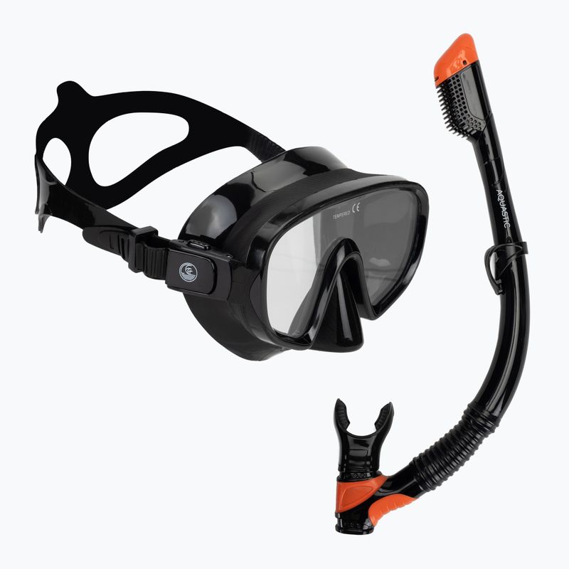 AQUASTIC Cove snorkelling set mask + snorkel black