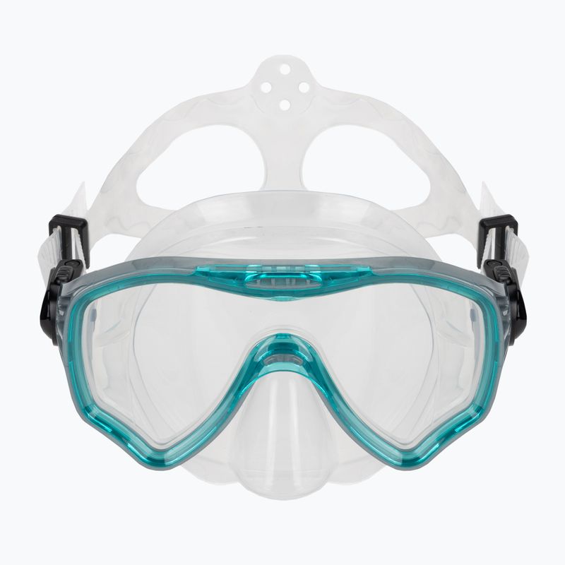 AQUASTIC Jetty snorkelling set mask + snorkel blue 3