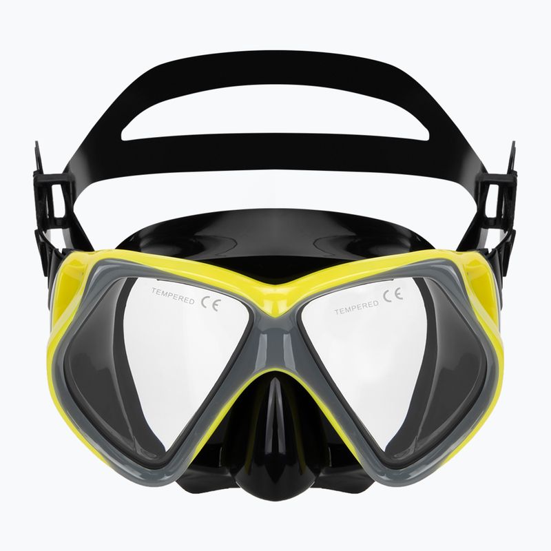 AQUASTIC Shoal snorkelling set mask + snorkel grey 3