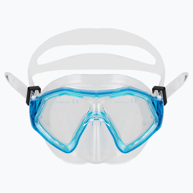 AQUASTIC Shelly children's snorkel kit mask + snorkel light blue 3