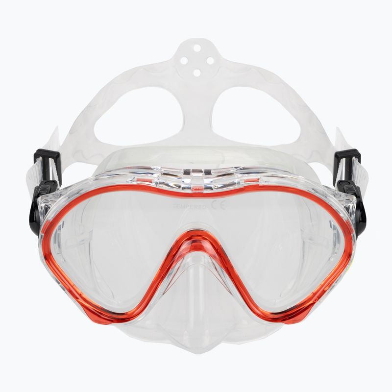 Children's snorkelling set AQUASTIC Minke mask + snorkel red 3