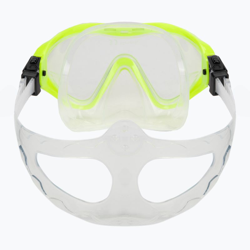 Children's snorkelling set AQUASTIC Minke mask + snorkel green 5