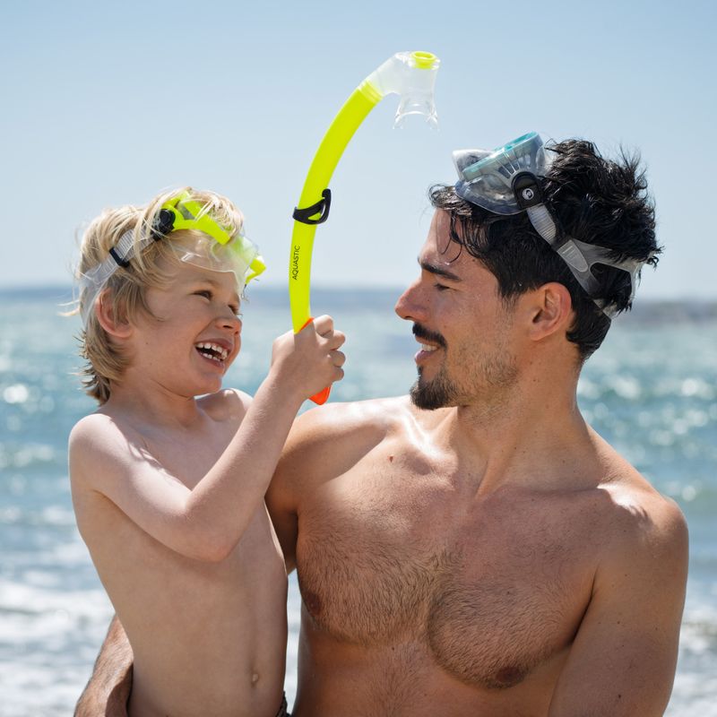 Children's snorkelling set AQUASTIC Minke mask + snorkel green 10