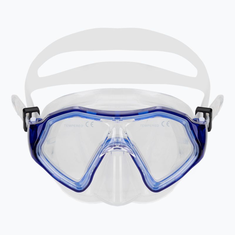 AQUASTIC Shelly children's snorkelling set mask + snorkel + fins blue 3