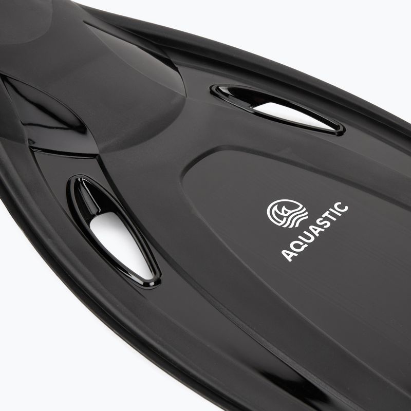 AQUASTIC Cove black snorkelling fins 4