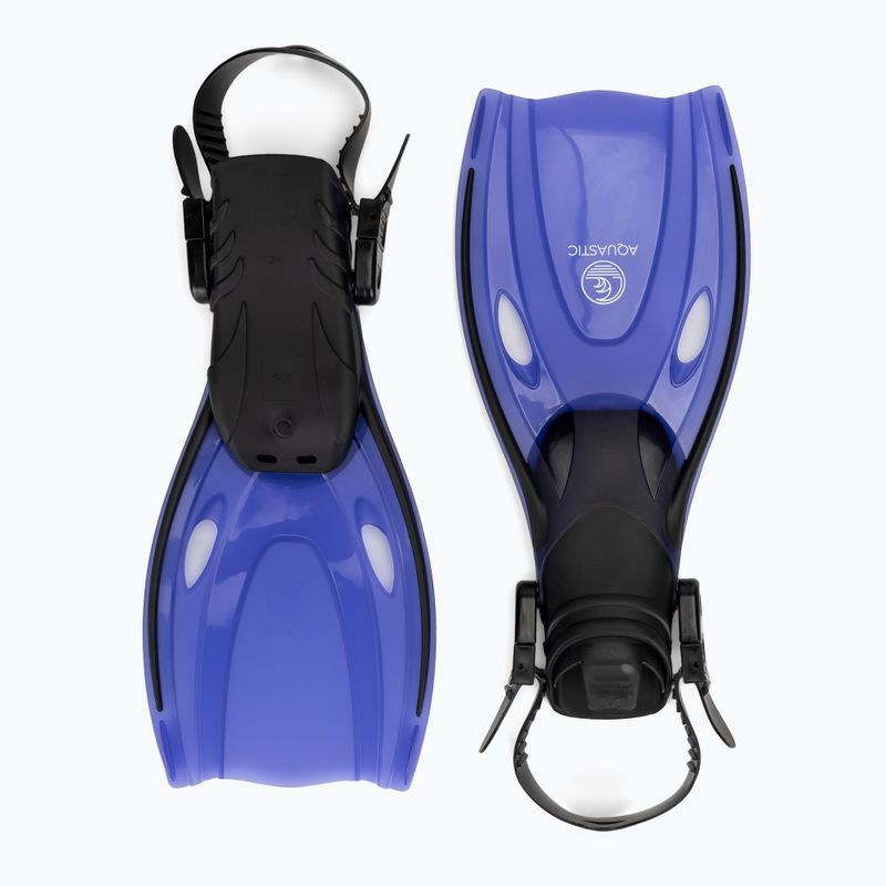 AQUASTIC Shelly dark blue children's snorkel fins 2