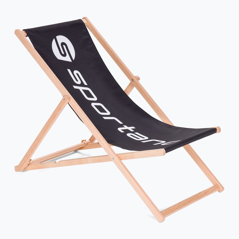 Sportano adjustable garden lounger LSR01310 black SSB001