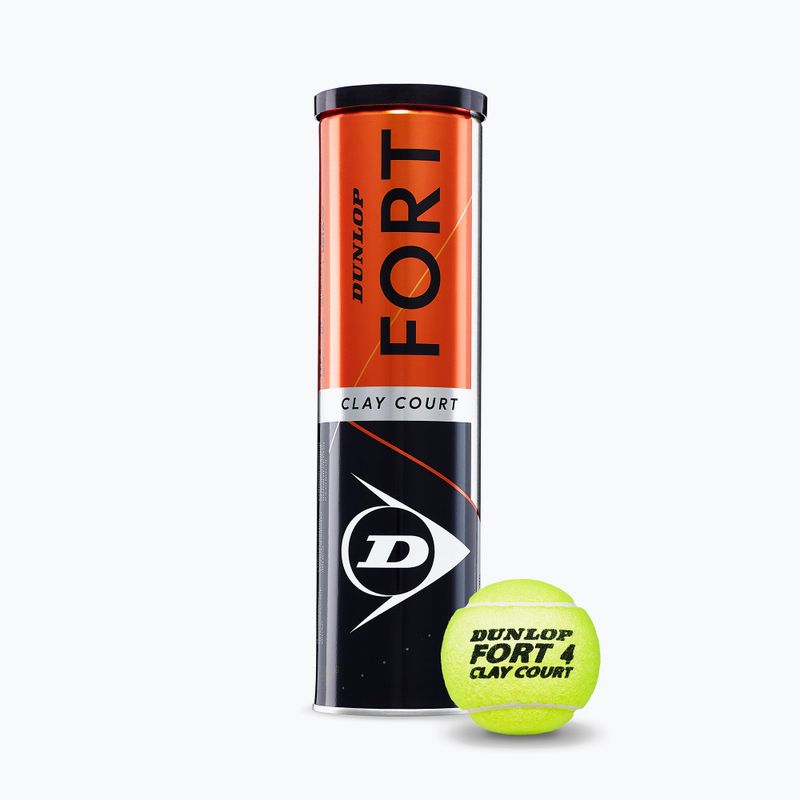 Dunlop Fort Clay Court tennis balls 4B 18 x 4 pcs yellow 601318 2