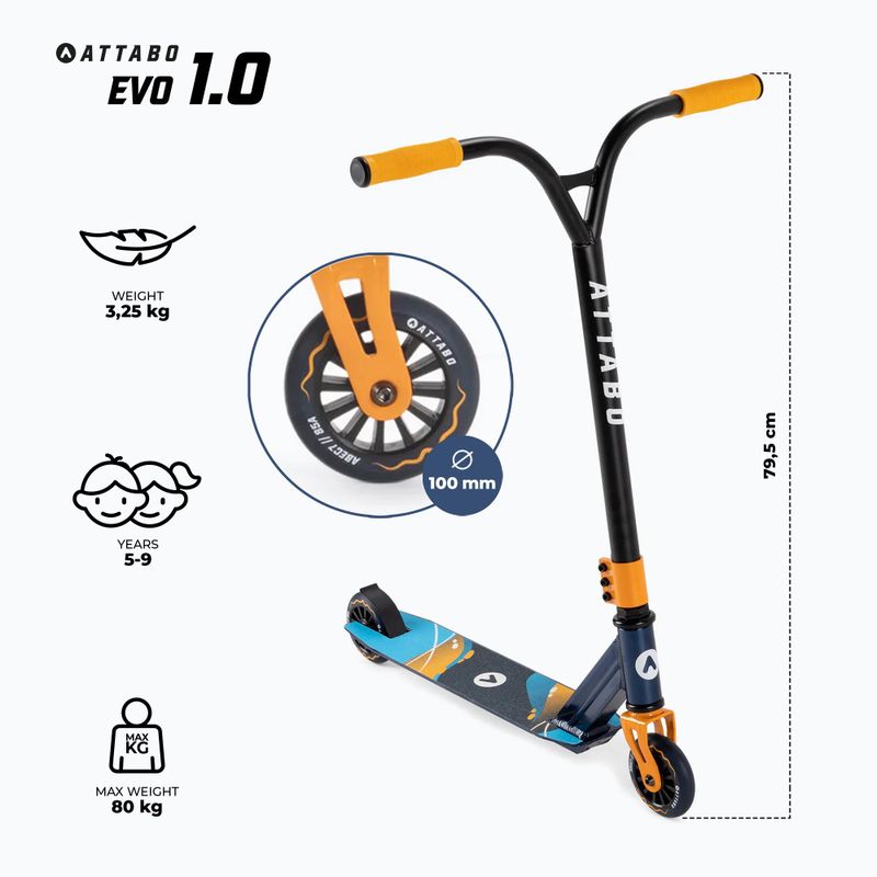 Children's freestyle scooter ATTABO EVO 1.0 blue ATB-ST05 2