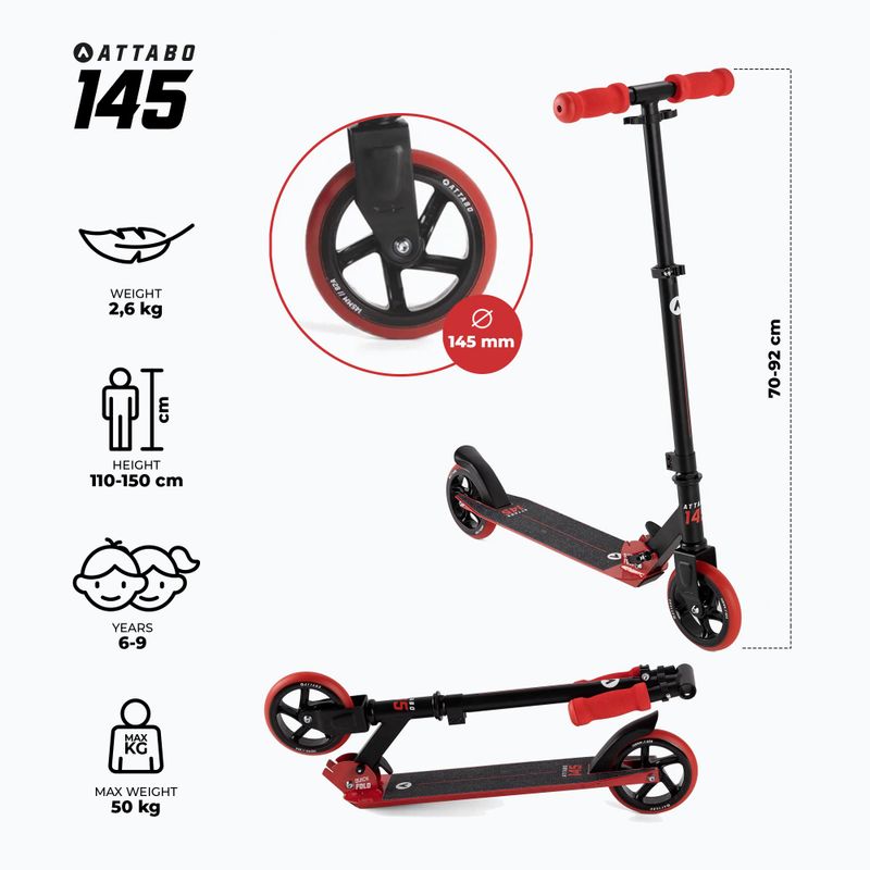 Children's scooter ATTABO 145 black ATB-145 2