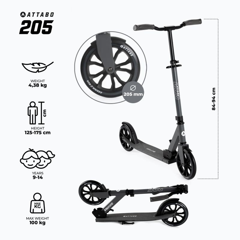 ATTABO 205 grey scooter ATB-205 2