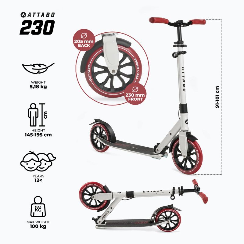 ATTABO 230 scooter white ATB-230 2