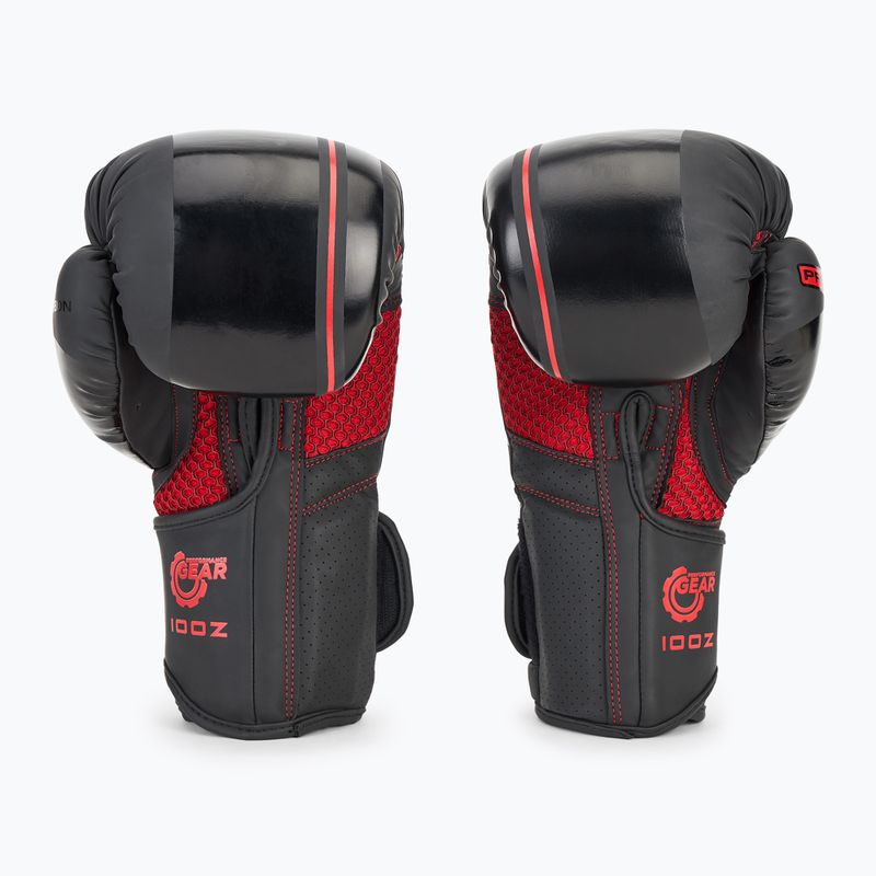 DIVISION B-2 Pro Carbon black/red boxing gloves 3