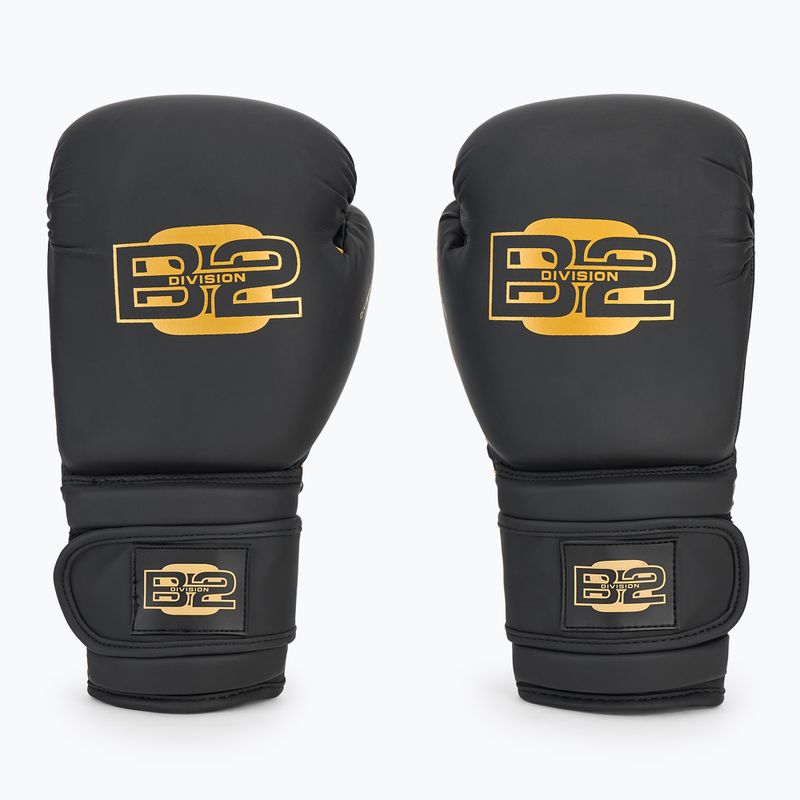 DIVISION B-2 Pro Carbon black/gold boxing gloves 2