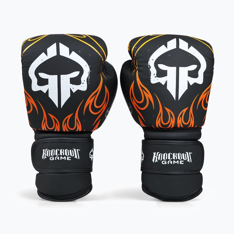 Ground Game Flames black boxing gloves 4