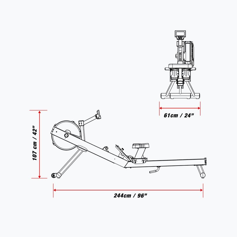 Rowing machine XEBEX Air 3.0 black 12