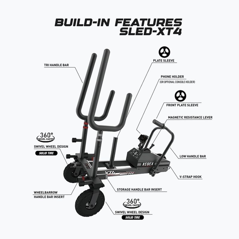 Strenght training sled XEBEX XT4 Sled black 5