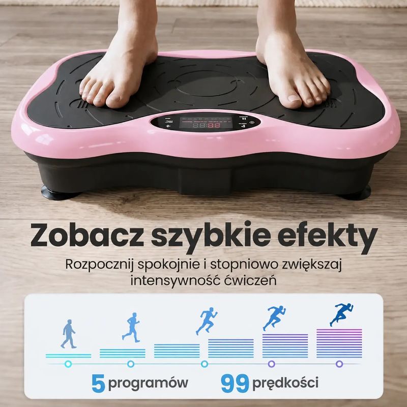 Vibration platform Extralink Moonwalk Spin Move black/pink 10