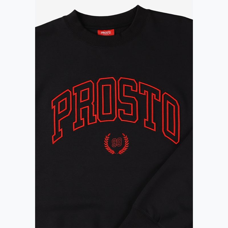 Men's PROSTO Crewneck Varsity sweatshirt black 6