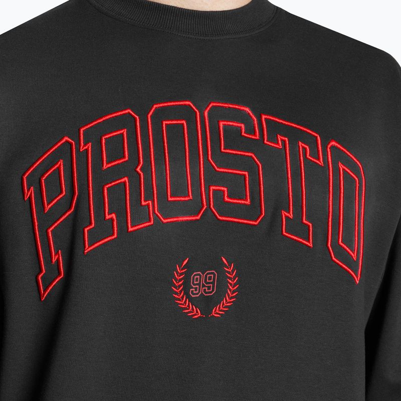 Men's PROSTO Crewneck Varsity sweatshirt black 3