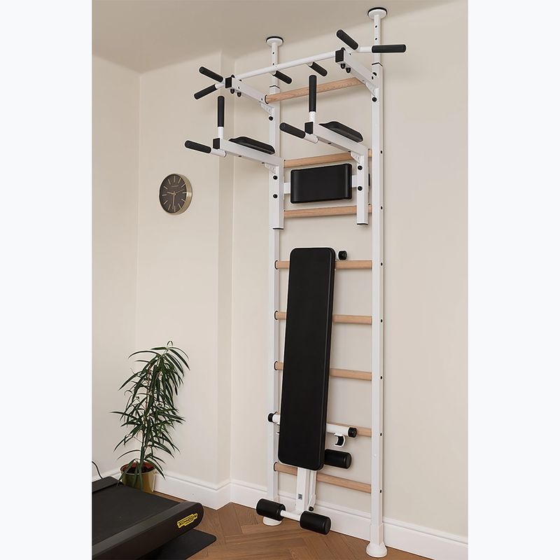 BenchK 523W white matte/oak gymnastics ladder 17