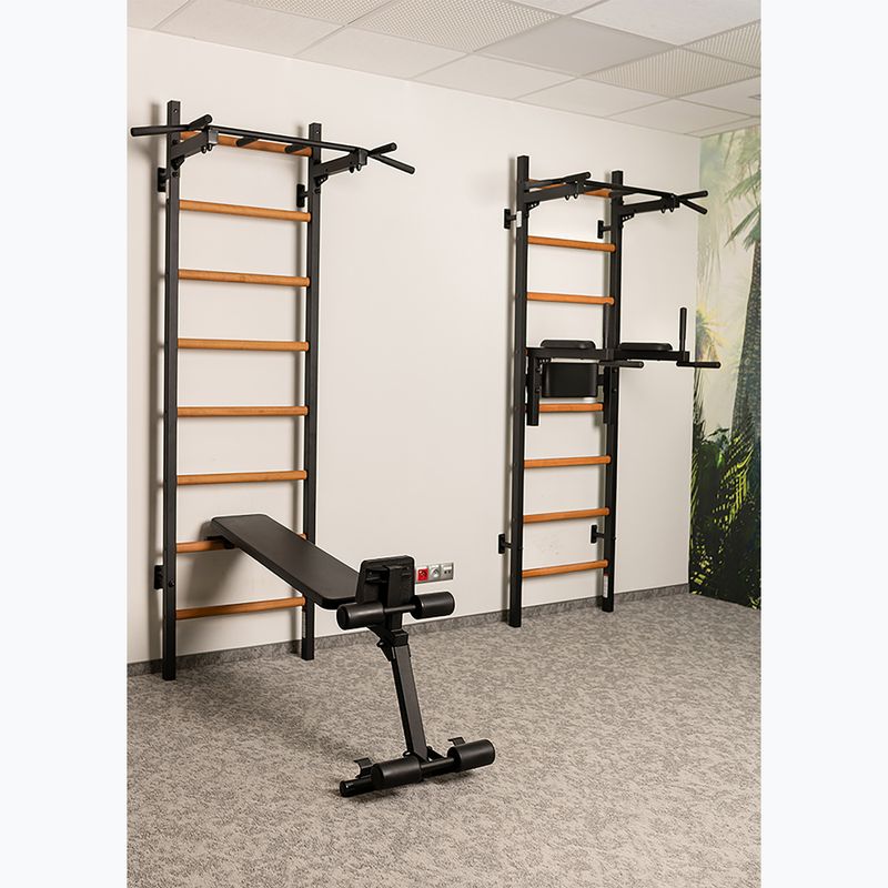 BenchK 223B black matte/oak gymnastics ladder 10