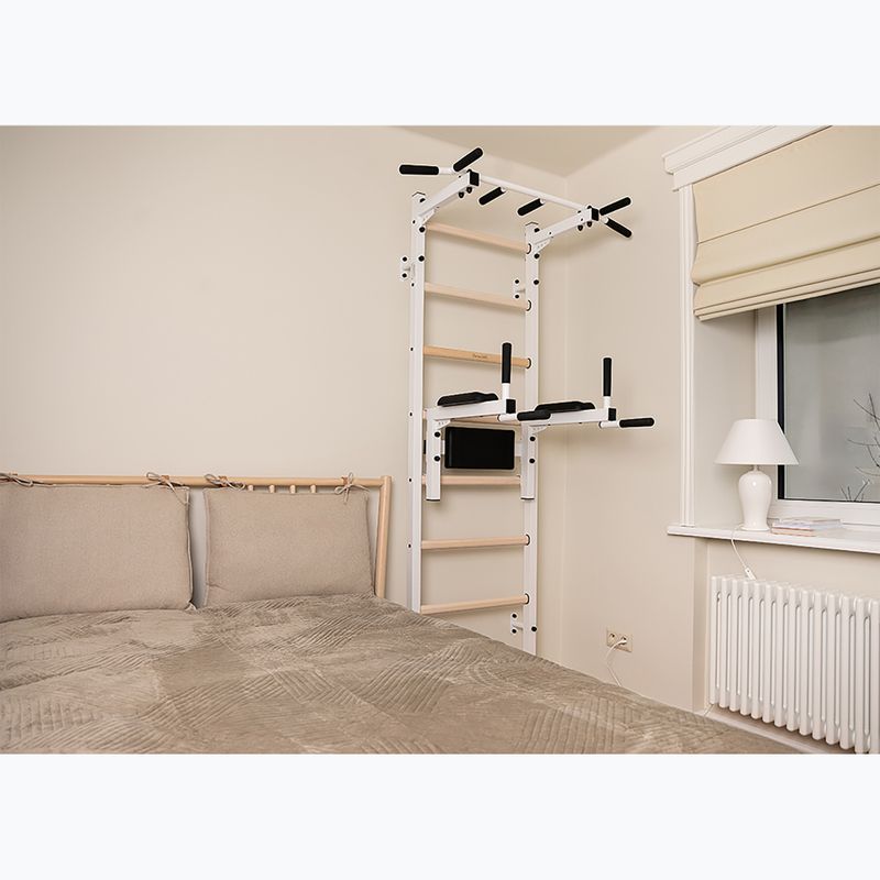 BenchK 222W white matte/oak gymnastics ladder 5