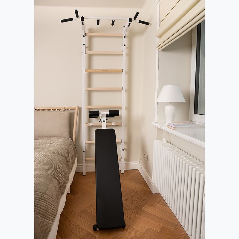 BenchK 223W white matte/oak gymnastics ladder 4