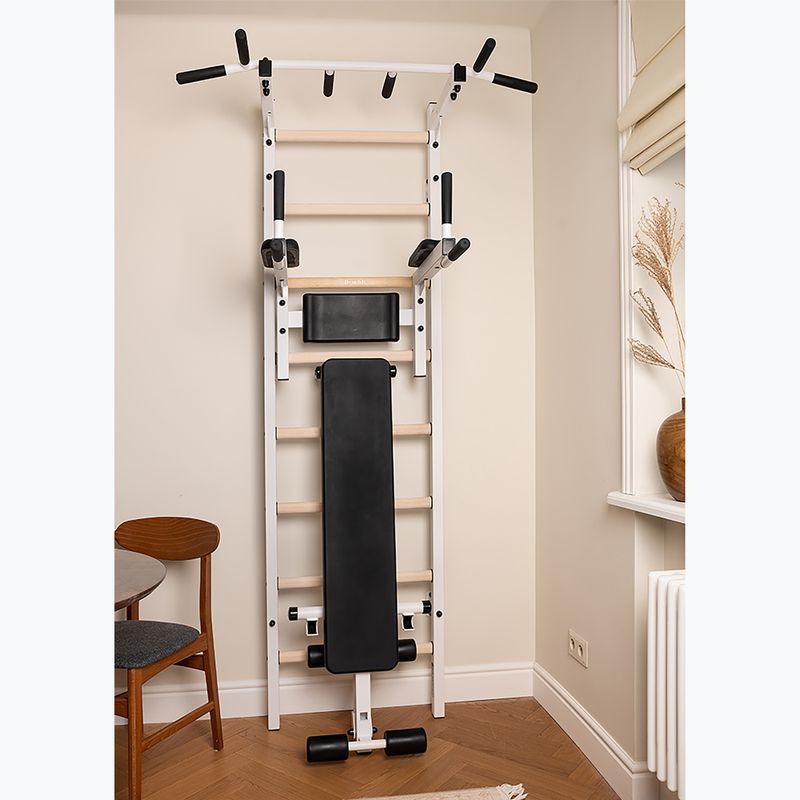 BenchK 223W white matte/oak gymnastics ladder 5