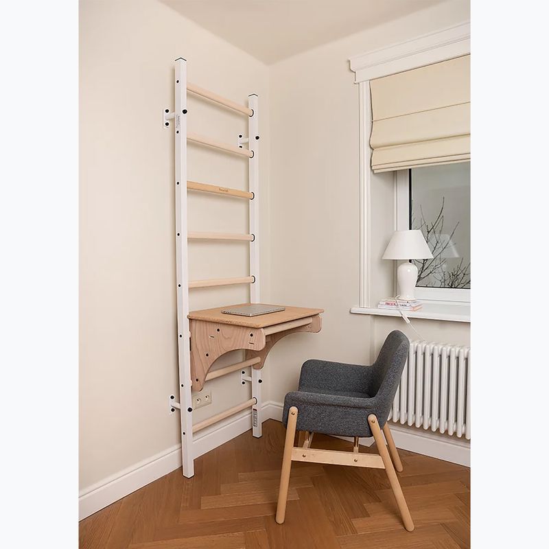 BenchK 212W white matte/oak gymnastics ladder 8