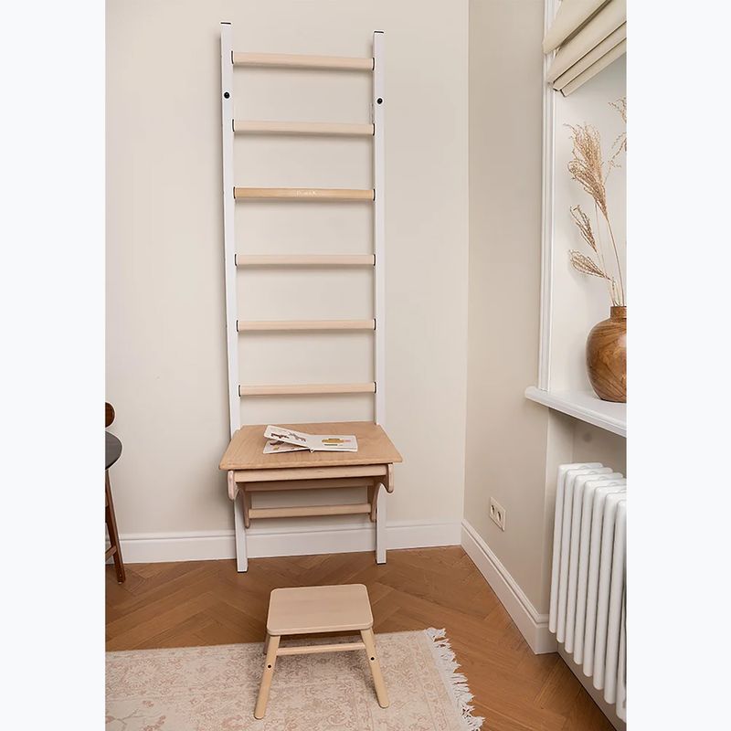 BenchK 212W white matte/oak gymnastics ladder 9