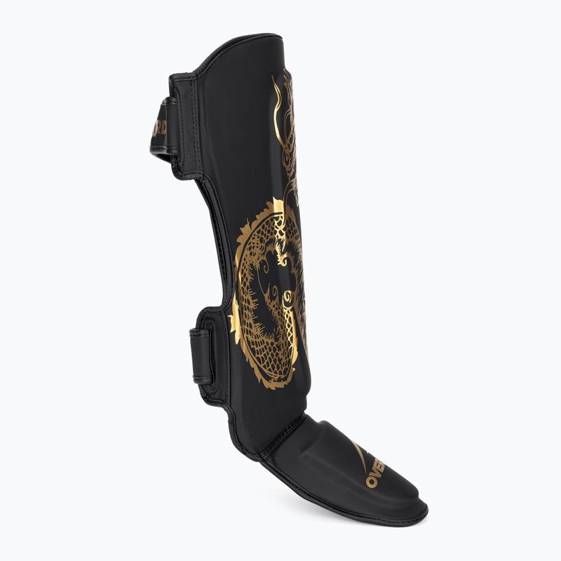 Overlord Legend black/gold leather tibia and foot protectors 301005-BK_GO 2