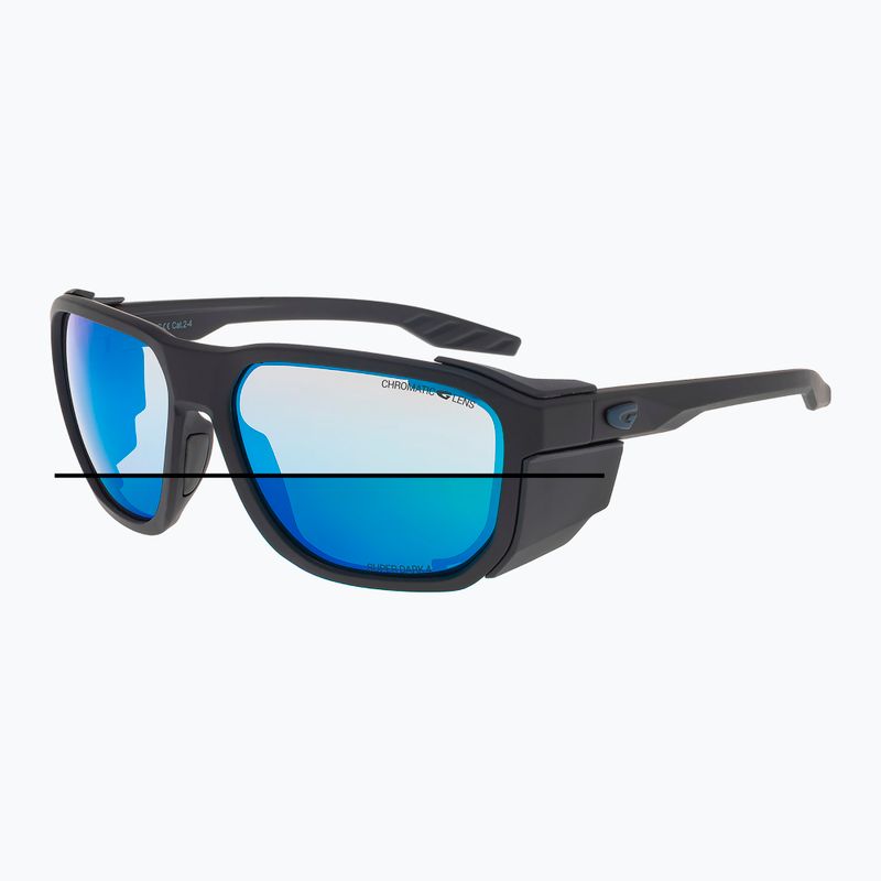 Sunglasses GOG Pamir matt metallic black/black/reflex white blue 2