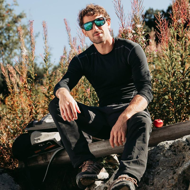 Sunglasses GOG Pamir matt metallic black/black/reflex white blue 7
