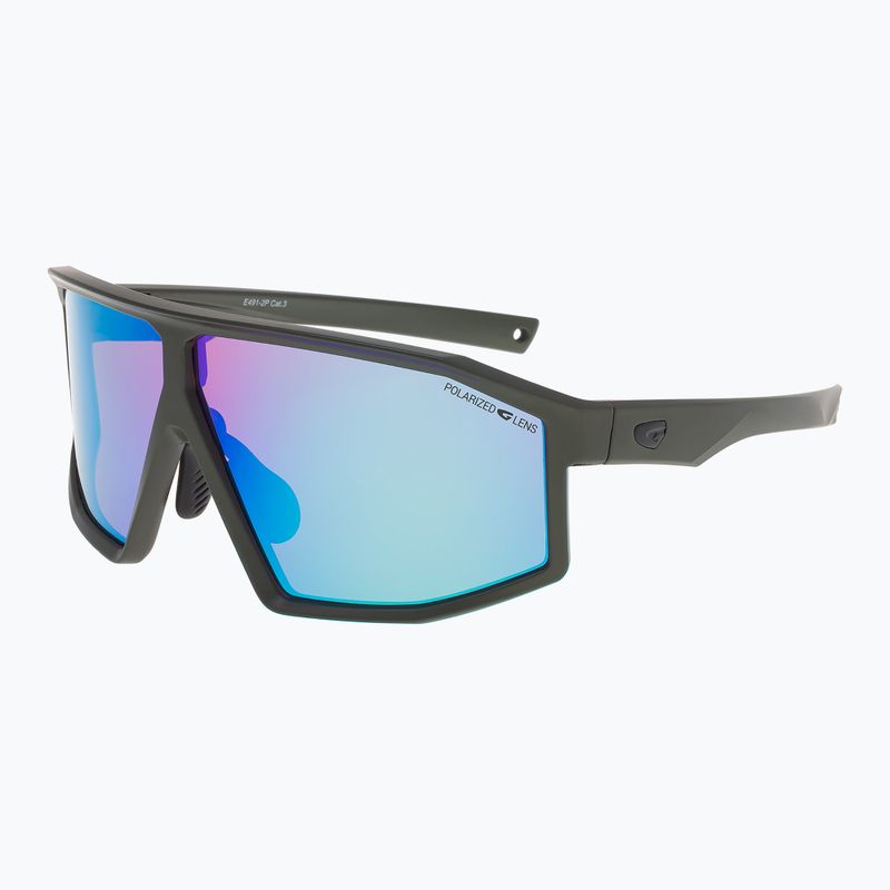 GOG Lhotse S3 matt metallic green/black/reflex white blue sunglasses 2