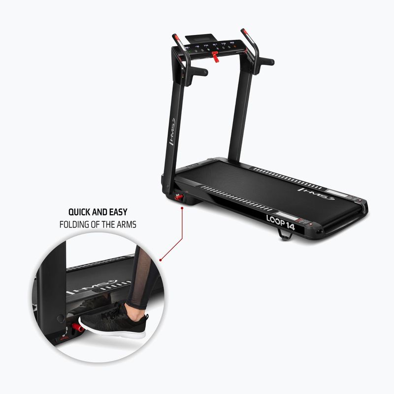 Electric treadmill HMS LOOP14 black 11