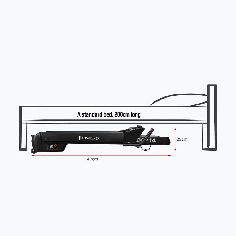 Electric treadmill HMS LOOP14 black 14