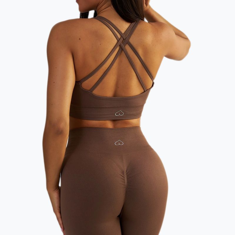 BeShaped Gym Queen brown training bra 4