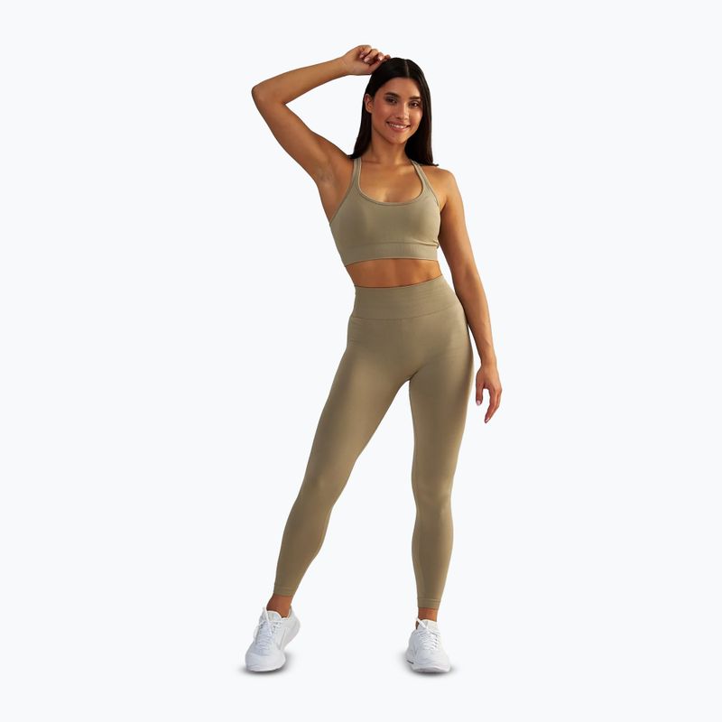 Women's training leggings BeShaped Gym Queen taupe 2
