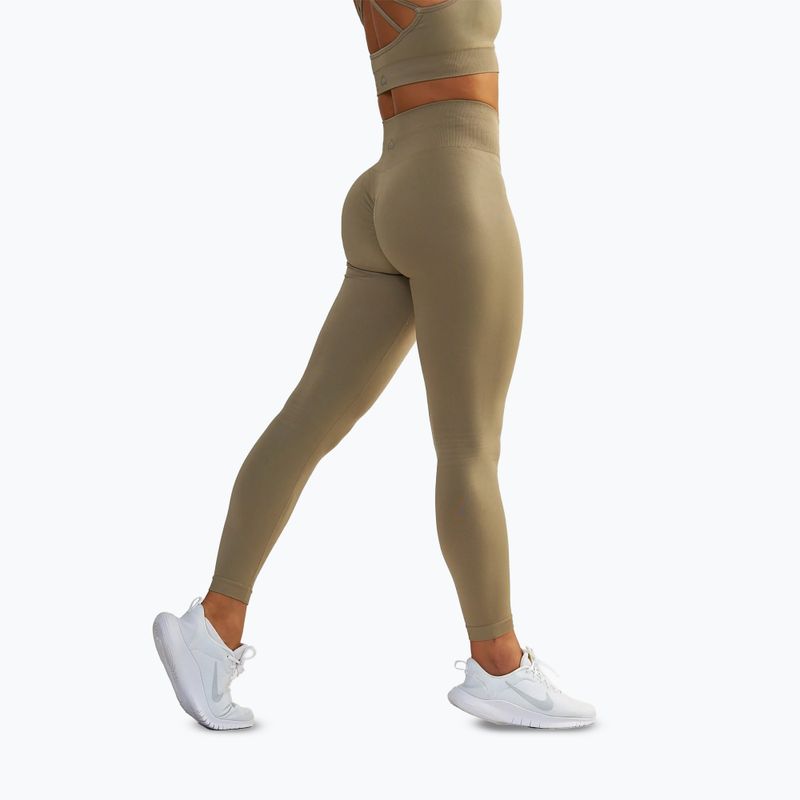 Women's training leggings BeShaped Gym Queen taupe 5