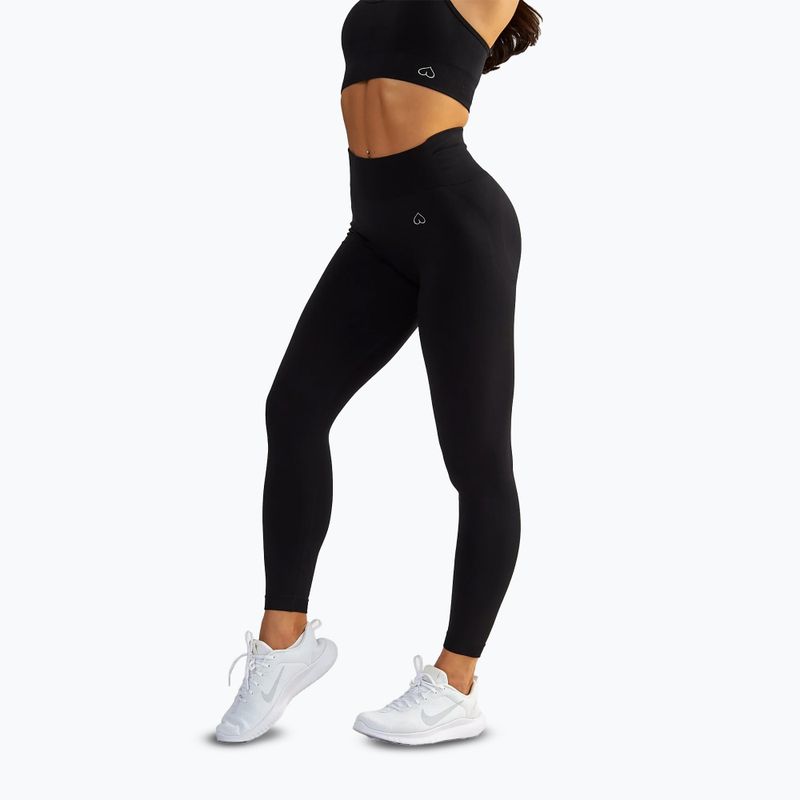 Women's training leggings BeShaped Shape Up dark black