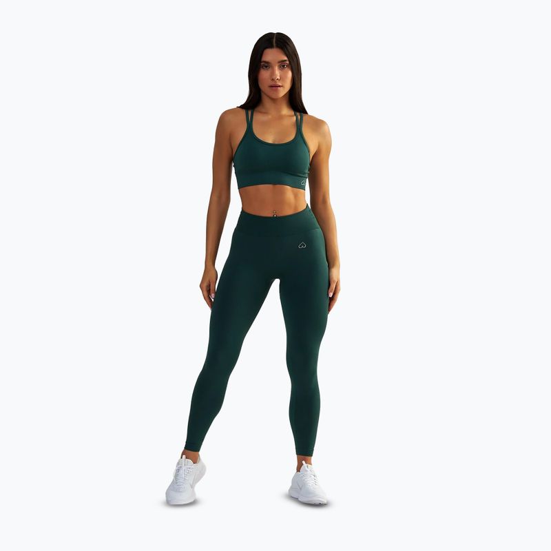 Women's training leggings BeShaped Shape Up dark green 2
