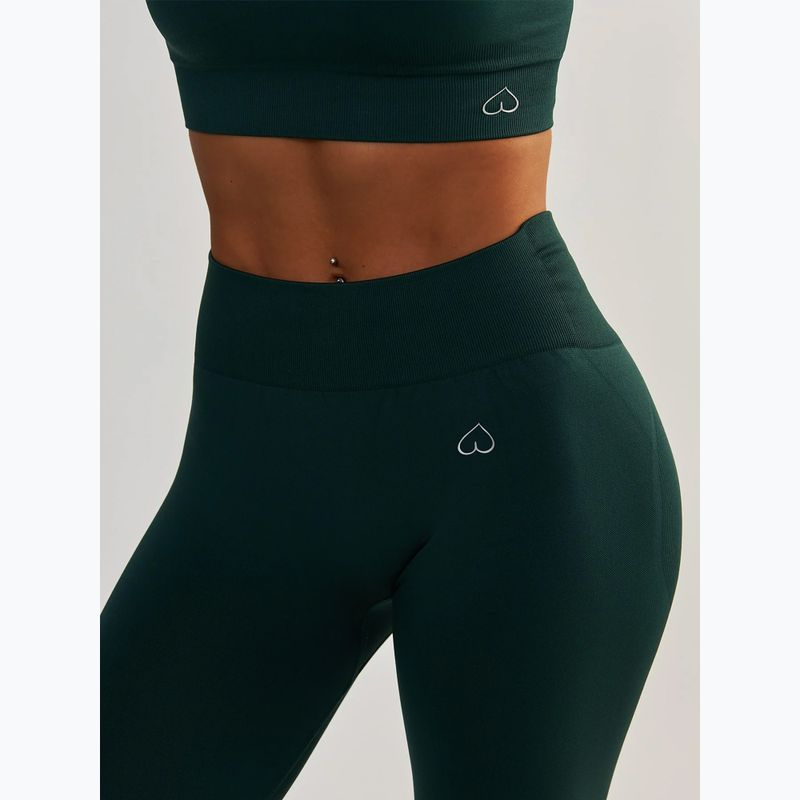 Women's training leggings BeShaped Shape Up dark green 5