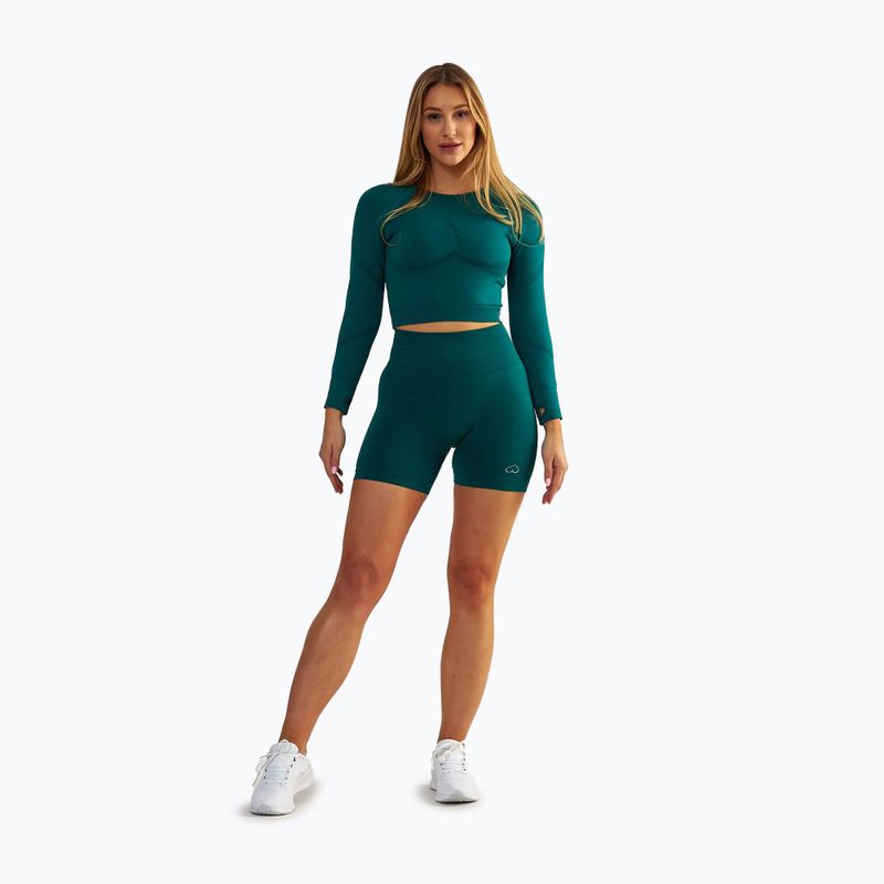 Women's training shorts BeShaped Power Up! dark green 2